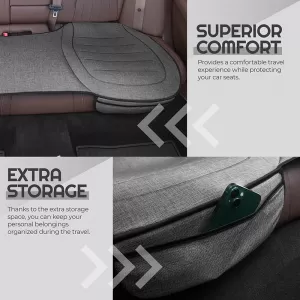 Bottom Seat Cushion Suitable for Otom With Front Pockets from Linen Fabric Smoke Grey CRLN-102 1 Piece-image-6313458