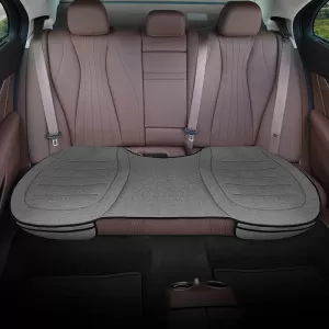Bottom Seat Cushion Suitable for Otom With Front Pockets from Linen Fabric Smoke Grey CRLN-102 1 Piece-image-6313459