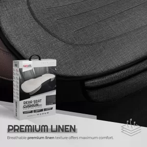 Bottom Seat Cushion Suitable for Otom With Front Pockets from Linen Fabric Smoke Grey CRLN-102 1 Piece-image-6313460