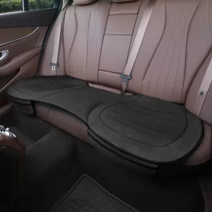 Bottom Seat Cushion Suitable for Otom With Front Pockets from Linen Fabric Black CRLN-101 1 Piece-image-6313473