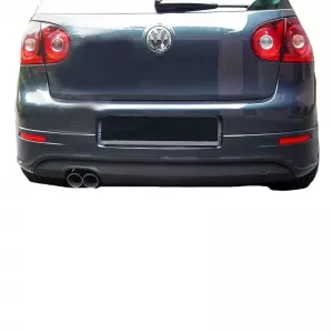 Rear Bumper suitable for VW Golf V (5) 03-08 R32 Look with Left Exhausts Glossy Black from ABS Plastic 1pc-image-6313582