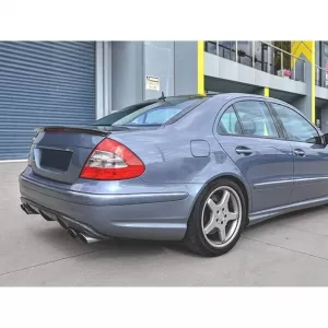 Trunk Spoiler suitable for Mercedes-Benz E-Class W211 03-09 A Design look Lipspoiler from ABS Plastic Glossy Black