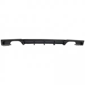 Rear Bumper Diffuser suitable for BMW 3 F30/F31 11-19 M-Packet Matte Black with 2 Left & Right Double Exhaust Outlets from ABS Plastic 1pc-image-6313846