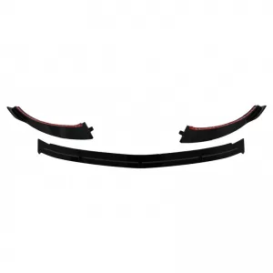 Front Spoiler suitable for Mercedes-Benz E-Class W213 S213 C238 A238 Facelift (2020-Up) A Design Line Glossy Black 3 Pieces-image-6313874