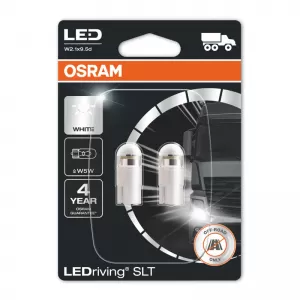 Led Bulbs T10 W5W 24Volt 1Watt White 6000k Osram 2845DWP-02B 2pcs-image-6313885