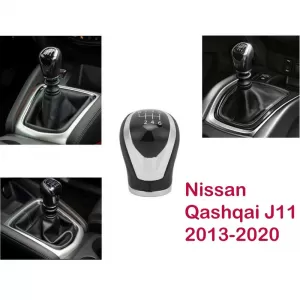 Shift Knob Black/Chrome suitable for Nissan Qashqai J11 5 with 6 Speed GK3174-image-6313935