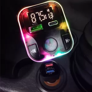 FM Transmitter suitable for Bluetooth, Charger with 2 USB, LCD Monitor PL-658 Black 1 Piece-image-6313962