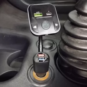 FM Transmitter suitable for Bluetooth, Charger with 2 USB, LCD Monitor PL-658 Black 1 Piece-image-6313963