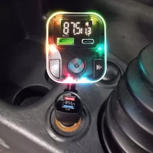 FM Transmitter suitable for Bluetooth, Charger with 2 USB, LCD Monitor PL-658 Black 1 Piece-image-6313964