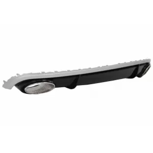 Rear Bumper Diffuser suitable for Audi A7 4G 10-14 RS7 Look Standard Bumper with Exhaust Tips from ABS Plastic-image-6314121