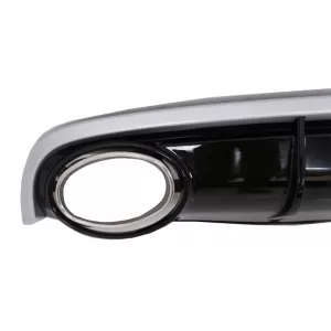Rear Bumper Diffuser suitable for Audi A7 4G 10-14 RS7 Look Standard Bumper with Exhaust Tips from ABS Plastic-image-6314122