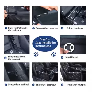Pet Car Protective Carrier Bag Black Color Suitable for Pets 38.5 x 38.5 x 27cm 1 Piece-image-6314301