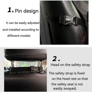 Pet Car Protective Carrier Bag Black Color Suitable for Pets 38.5 x 38.5 x 27cm 1 Piece-image-6314305