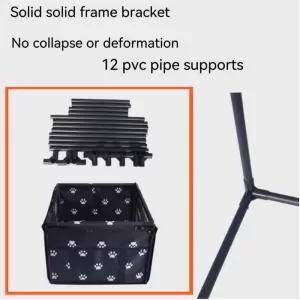 Pet Car Protective Carrier Bag Black Color Suitable for Pets 38.5 x 38.5 x 27cm 1 Piece-image-6314306