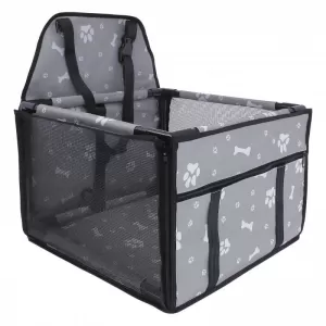Pet Car Protective Carrier Bag Grey Color Suitable for Pets 38.5 x 38.5 x 27cm 1 Piece-image-6314314