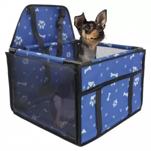 Pet Car Protective Carrier Bag Blue Color suitable for Pets 38.5 x 38.5 x 27cm 1 Piece-image-6314341