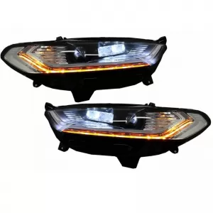 Headlights Set Suitable for Ford Mondeo mk5 13-16 DRL Chrome H7/Led With Dynamic Turn Signal Carner-image-6314618