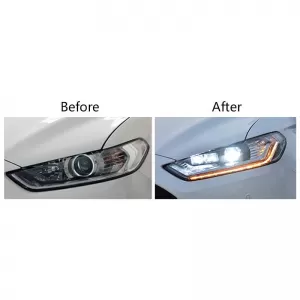 Headlights Set Suitable for Ford Mondeo mk5 13-16 DRL Chrome H7/Led With Dynamic Turn Signal Carner-image-6314621