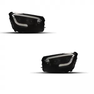 Front Headlight Set Suitable for Mercedes-Benz GLC C253/X253 Upgrade to Facelift Look 2020-2021 Black Full LED DRL with Carner Motor-image-6314639