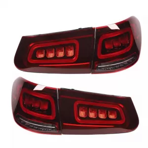 Taillights Set suitable for Mercedes-Benz GLC C253/X253 Pre-Face To Facelift Look Full Led Bar Red/Crystal Carner-image-6314655