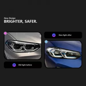 Headlights Set Suitable for BMW X3 G01 / G08 18-22 LED Laser Style Black Carner-image-6314673