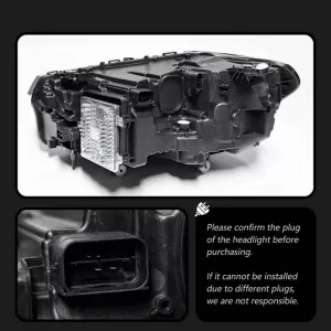 Headlights Set Suitable for BMW X3 G01 / G08 18-22 LED Laser Style Black Carner-image-6314674