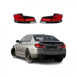 Tailights Set suitable for BMW 5 F10 / F18 11-17 G30 Look Full LED Bar With Center Light Dynamic Carner-image-6314693