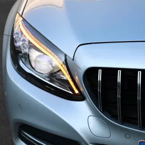 Headlights Set Suitable for Mercedes-Benz C-Class W205 14-18 LED Upgrade to Multibeam Full LED DRL Black with Motor Carrier-image-6314706