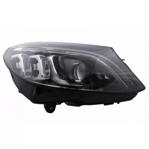 Headlights Set Suitable for Mercedes-Benz C-Class W205 14-18 LED Upgrade to Multibeam Full LED DRL Black with Motor Carrier-image-6314713