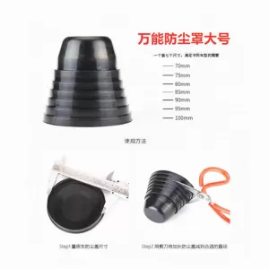 Headlight Rubber Cover Multisize Suitable For Sizes: 70mm, 75mm, 80mm, 85mm, 90mm, 95mm and 100mm (Height: 100mm) 1 Pc-image-6314829