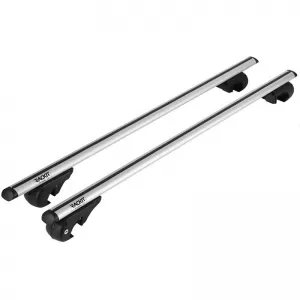 Roof Bars Aluminum Rackit RK004 120cm Universal Railing System Set With Fixing Kit Silver 2 Pieces-image-6315017