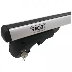 Roof Bars Aluminum Rackit RK004-1 120cm Universal Railing System Set With Fixing Kit Silver 2 Pieces