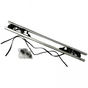 Roof Bars Aluminum Rackit RK004-1 135cm Universal Railing System Set With Fixing Kit Silver 2 Pieces