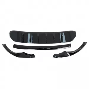 Front Spoiler suitable for Audi Q8 S-Line (2018-2023) Gloss Black 4 pcs-image-6315100