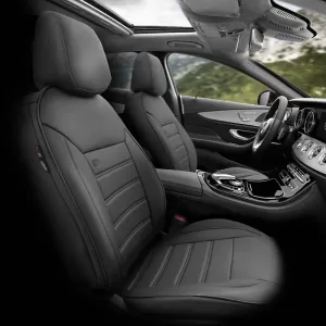 Seat Covers Otom Premium Design Universal Full Artificial Leather Front / Rear Set 11 Pieces Black PRM-101-image-6315196