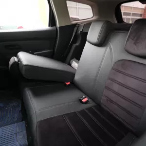 Seat Covers Otom Custom Fit suitable for Dacia Duster 2018-2021 Sued / Rachel / Artificial Leather Front / Rear Set 15 Pieces Black 34015_ONKY_LD-image-6315234