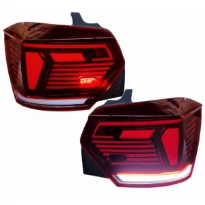 Tailights Set Suitable for VW Polo AW 2018+ LED R-Line Look Red/Crystal-image-6315241