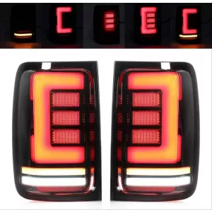 Tailights Set Suitable for VW Amarok 10-21 Full Led Bar Dynamic Signal Black / Smoke Carner-image-6315266