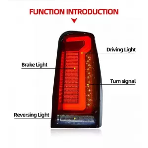Tailights Set suitable for Mitsubishi L200 2019+ Led Bar Red Smoke-image-6315289
