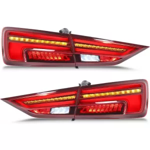 Tailights Set suitable for Audi A3 8V 2013-2019 Sedan Led Bar Red/Smoke-image-6315301