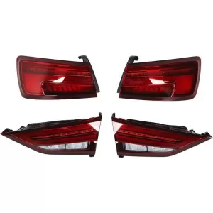 Tailights Set suitable for Audi A3 8V 2013-2019 Sedan Led Bar Red/Smoke-image-6315302