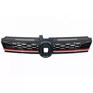 Front Bumper suitable for VW Golf VII (7) 13-17 Upgrade to GTI 7.5 Look 17-19 Set With Grille & Led Fog Lights-image-6315332