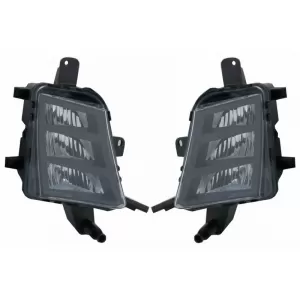Front Bumper suitable for VW Golf VII (7) 13-17 Upgrade to GTI 7.5 Look 17-19 Set With Grille & Led Fog Lights-image-6315335