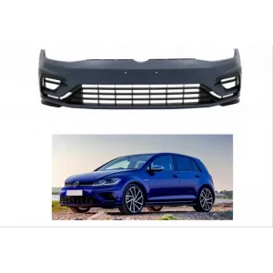 Front Bumper Suitable for VW Golf VII (7.5) 16-20 Facelift R-Look With Grille-image-6315349