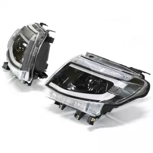 Headlights Set Suitable for Ford Ranger T6 2012-2015 DRL Dynamic Black Full LED With Motor-image-6315439