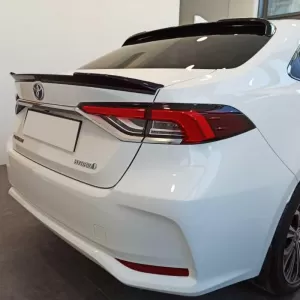 Roof Spoiler suitable for Toyota Corolla 2019+ E21 4D Sedan Gloss Black Lipspoiler from ABS Plastic-image-6315465