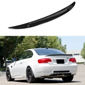 Trunk Spoiler suitable for BMW 3 E92 05-11 M Performance Design Design Look from ABS Plastic Glossy Black-image-6315482