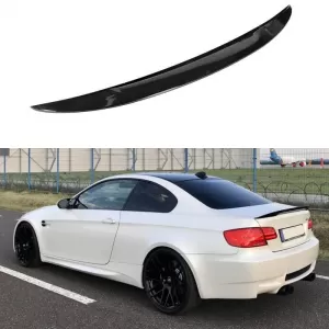 Trunk Spoiler suitable for BMW 3 E92 05-11 M Performance Design Design Look from ABS Plastic Glossy Black-image-6315483