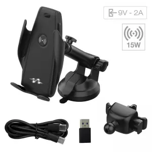 image-36-Suport Telefon Automatic Cu Încărcător Wireless Cu Ventuză Pulse Mobile CARHL14