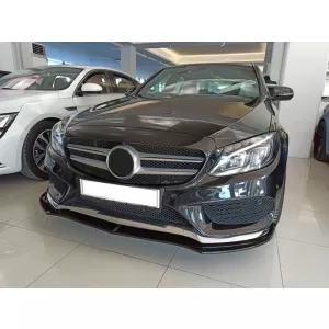 Front Spoiler suitable for Mercedes-Benz C-Class C205 / W205 14-19 A Design Line Glossy Black 3 Pieces